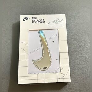 Nike Black Card Wallet White and Silver Logo